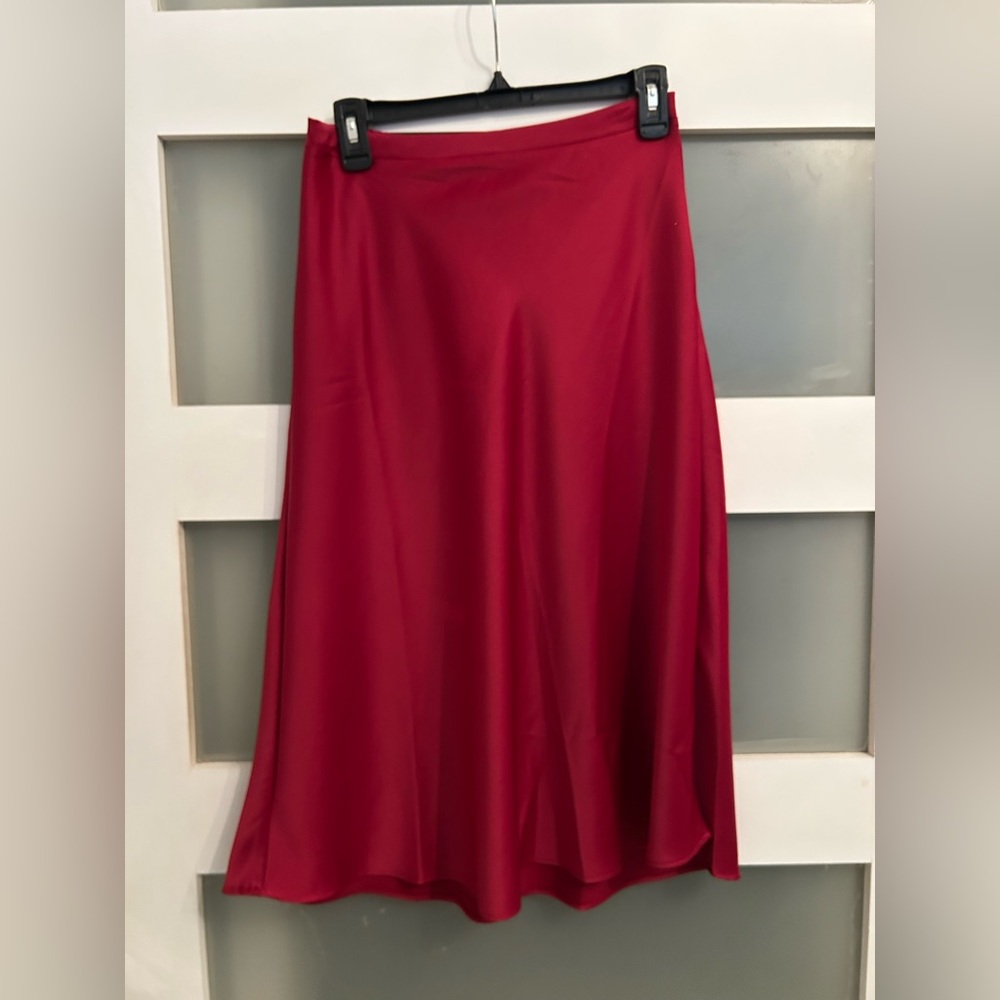 Chic Red Midi Skirt for Women